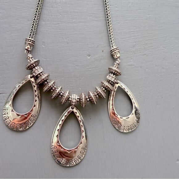 Brighton Silver Tone Statement Necklace - Picture 4 of 6